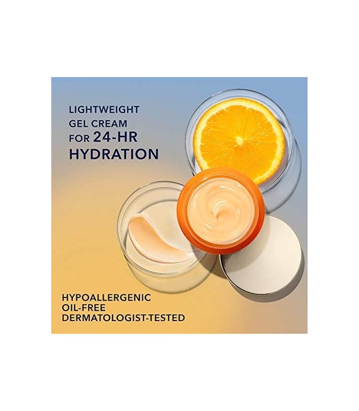 RoC Multi Correxion Revive + Glow 10% Vitamina C Blend Face Moisturizer, Anti-Aging Gel Cream para Instant Glow, Hypo-Allegenic