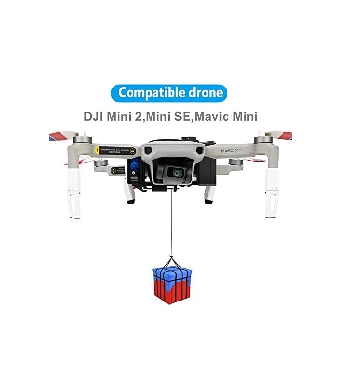 Hanatora Payload Air Drop Release Dropper Device para DJI Mini 2, Mini SE, Mavic Mini Drone, Clip Delivery Transport Thrower Dro