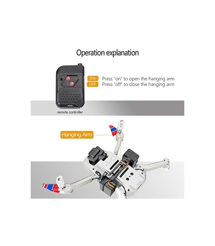 Hanatora Payload Air Drop Release Dropper Device para DJI Mini 2, Mini SE, Mavic Mini Drone, Clip Delivery Transport Thrower Dro