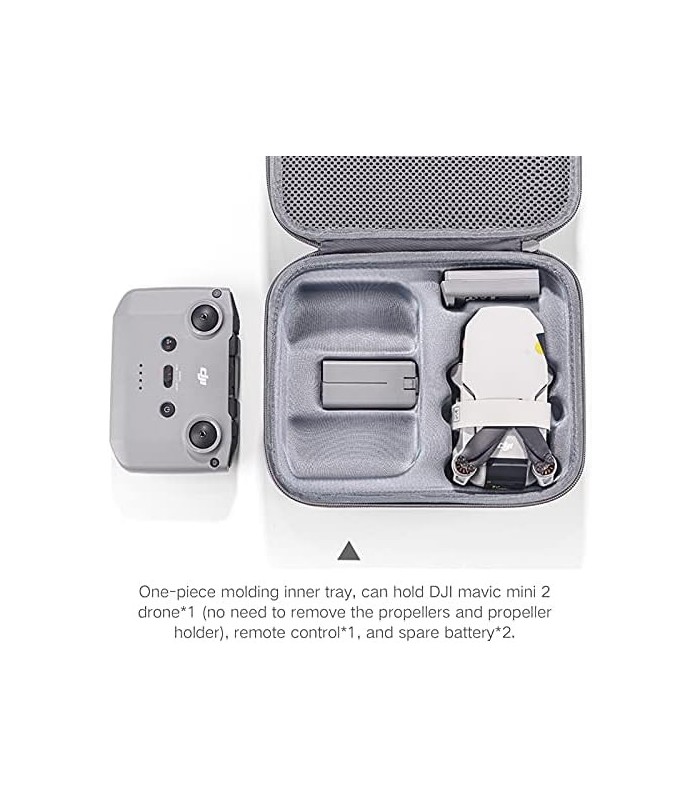 INSYOO Mavic Mini 2 Bolsa de transporte Bolsa de armazenamento Hard Shell Box para acessórios DJI Mini 2 Drone (mini 2, cinza)