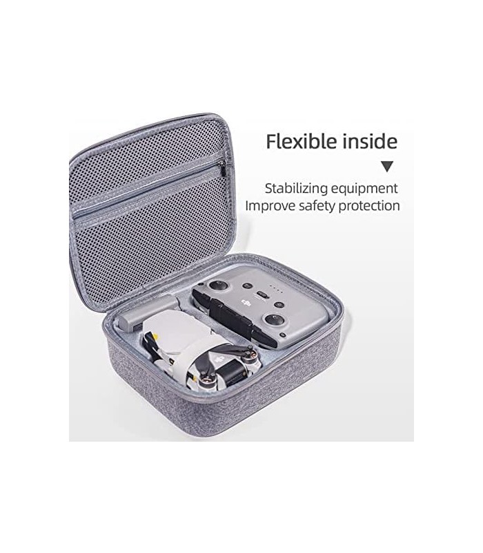 INSYOO Mavic Mini 2 Bolsa de transporte Bolsa de armazenamento Hard Shell Box para acessórios DJI Mini 2 Drone (mini 2, cinza)