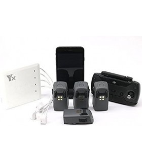 Carregador de bateria múltiplo com 4 portas de carregador de balanceamento rápido de canal e 2 portas USB para bateria de drone