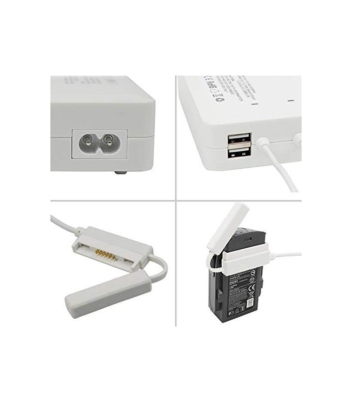 Carregador de bateria múltiplo com 4 portas de carregador de balanceamento rápido de canal e 2 portas USB para bateria de drone