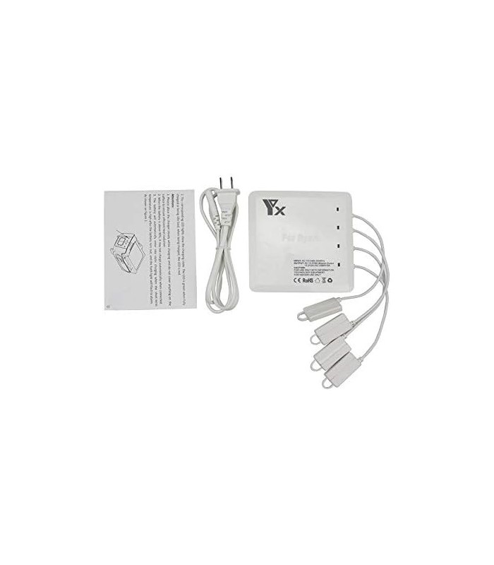 Carregador de bateria múltiplo com 4 portas de carregador de balanceamento rápido de canal e 2 portas USB para bateria de drone