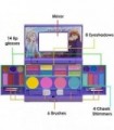 Disney Frozen 2 - Townley Girl Cosmetic Compact Set com espelho 22 brilhos labiais, 4 brilhos corporais, 6 pincéis coloridos, po