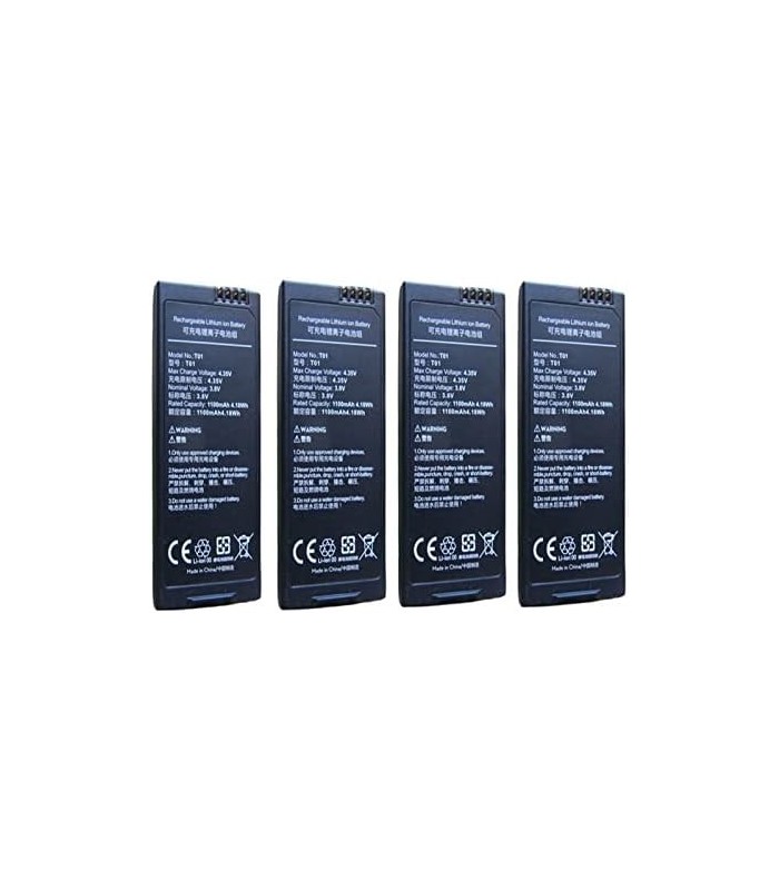 gif power 4pcs x 1100mAh Baterias para Ryze Tech DJI Tello Drone (Preto)