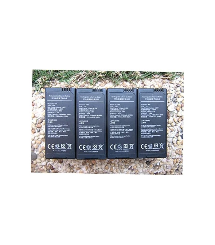 gif power 4pcs x 1100mAh Baterias para Ryze Tech DJI Tello Drone (Preto)