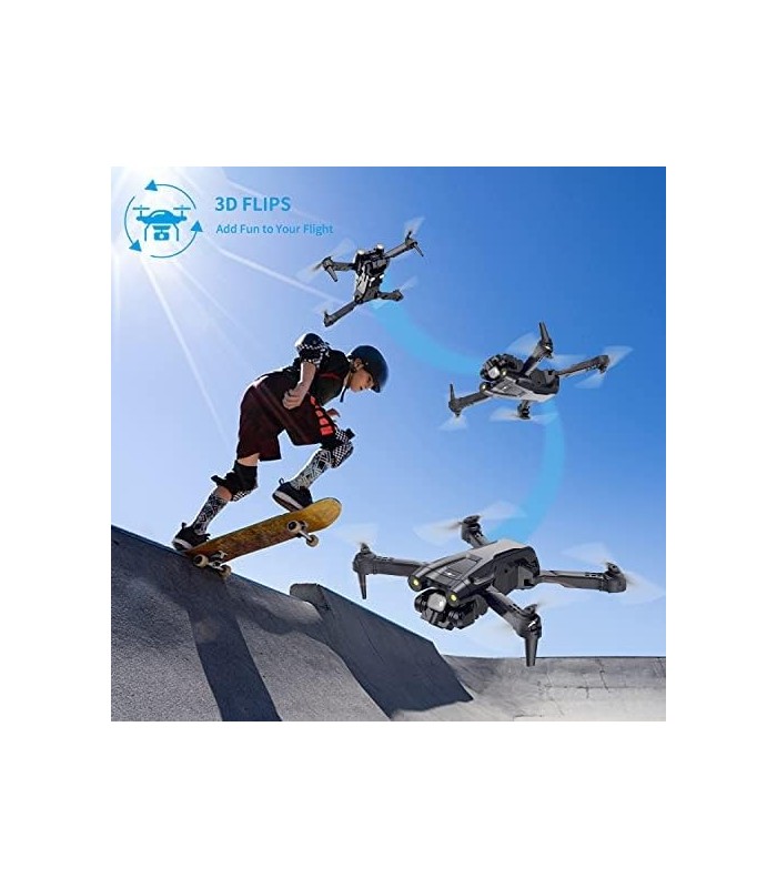 Drone 3T6B com câmera para adultos e crianças, Drone FPV dobrável para crianças iniciantes, RC Quadcopter Brinquedos para crianç