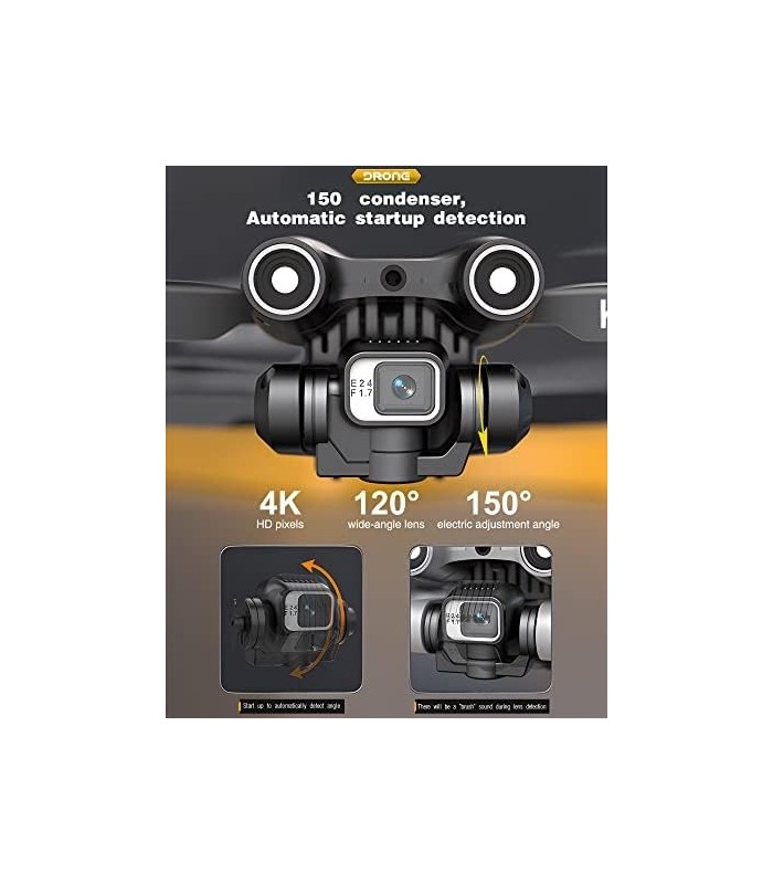 Drone 3T6B com câmera para adultos e crianças, Drone FPV dobrável para crianças iniciantes, RC Quadcopter Brinquedos para crianç