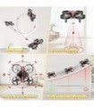 Mini Drone ATOYX para crianças e iniciantes, Nano Helicóptero Quadcóptero Portátil Interno com Pairação Automática, Modo Sem Cab