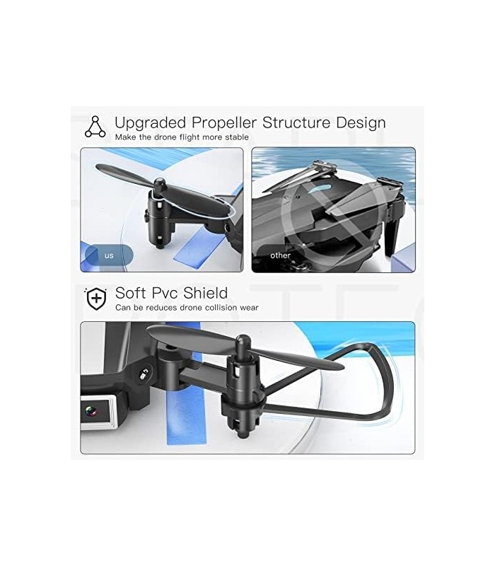 FERIETELF T25 Mini Drone com Câmera - Drones 1080P HD RC para Crianças 8-12 Fpv Drone para Adultos Iniciantes, Com Uma Tecla Tak