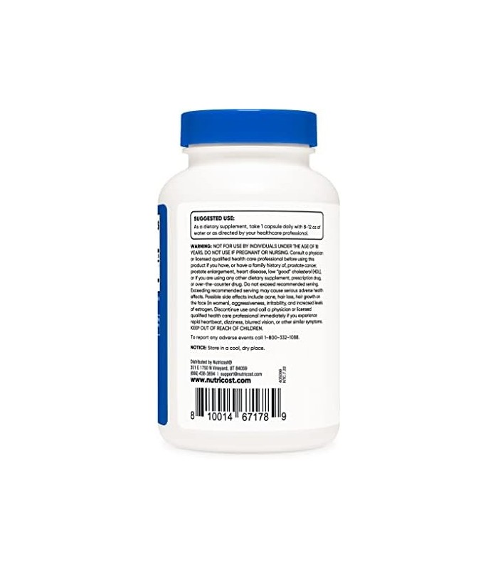 Nutricost DHEA 50mg, 240 Cápsulas - Sem Glúten, Sem Soja, Sem OGM, Suplemento