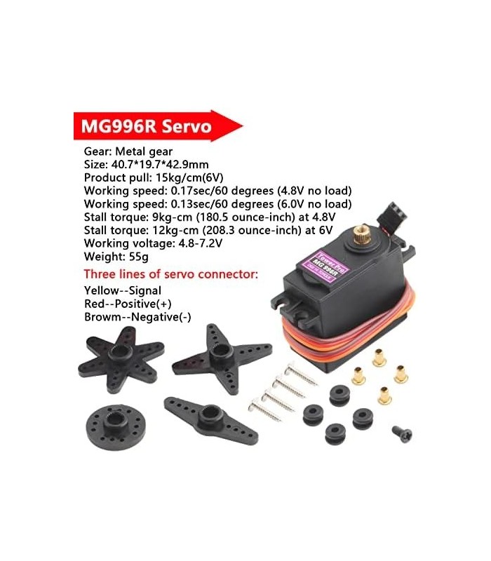 SmaringWing Premium Open Source Smart Robot Chassis Car, Metal Frame 4WD STM Steering Car Model Steering Gear STM32 Model Roboti