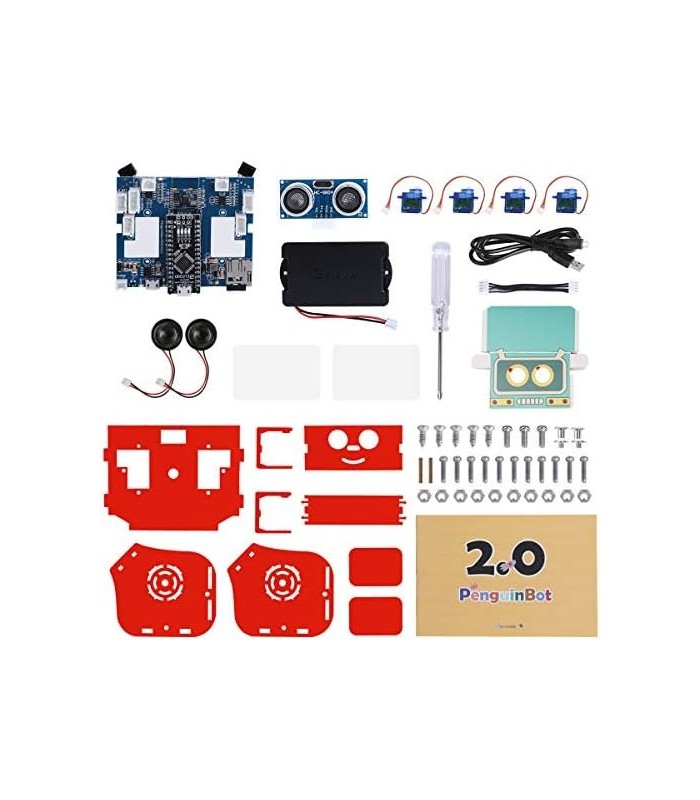 Kit de robô bípede ELEGOO Penguin Bot compatível com projeto Arduino com tutorial de montagem, kit STEM para amadores, brinquedo