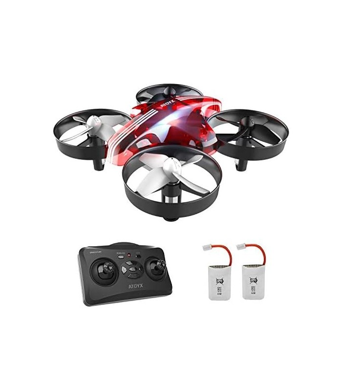 Mini Drone ATOYX para crianças e iniciantes, Nano Helicóptero Quadcóptero Portátil Interno com Pairação Automática, Modo Sem Cab