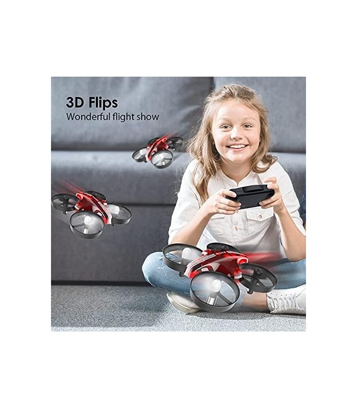 Mini Drone ATOYX para crianças e iniciantes, Nano Helicóptero Quadcóptero Portátil Interno com Pairação Automática, Modo Sem Cab