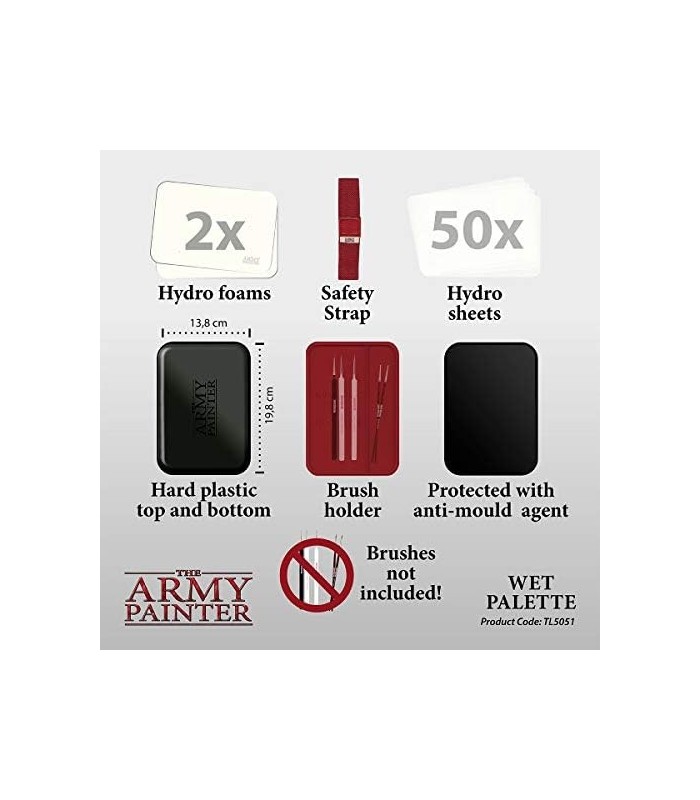 Paleta molhada do pintor do exército para pintura acrílica e paleta de papel Hydro Pack - Paleta úmida premium para miniaturas c
