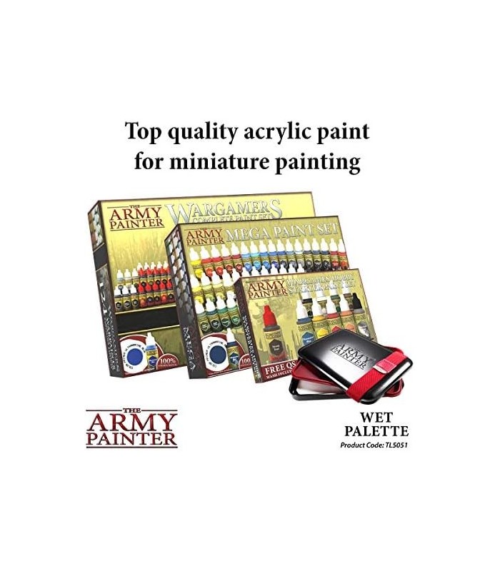 Paleta molhada do pintor do exército para pintura acrílica e paleta de papel Hydro Pack - Paleta úmida premium para miniaturas c