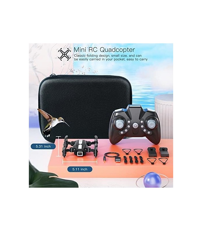 FERIETELF T25 Mini Drone com Câmera - Drones 1080P HD RC para Crianças 8-12 Fpv Drone para Adultos Iniciantes, Com Uma Tecla Tak