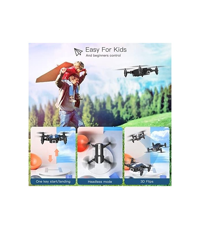 FERIETELF T25 Mini Drone com Câmera - Drones 1080P HD RC para Crianças 8-12 Fpv Drone para Adultos Iniciantes, Com Uma Tecla Tak