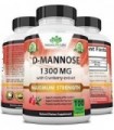 D-manose 1.300 mg com extrato de cranberry ação rápida, impurezas de descarga, saúde natural do trato urinário - 100 cápsulas ve
