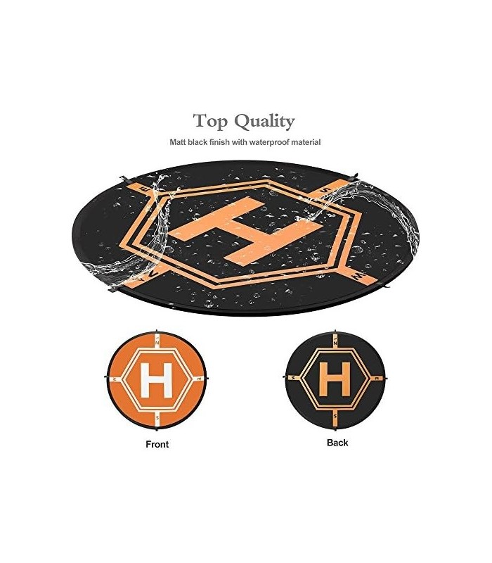 AURTEC Universal Drone Landing Pad 32 polegadas (80cm) com LED Fast-Fold à prova døágua heliporto para DJI Mini 3 Pro, Mavic Min