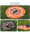 AURTEC Universal Drone Landing Pad 32 polegadas (80cm) com LED Fast-Fold à prova døágua heliporto para DJI Mini 3 Pro, Mavic Min