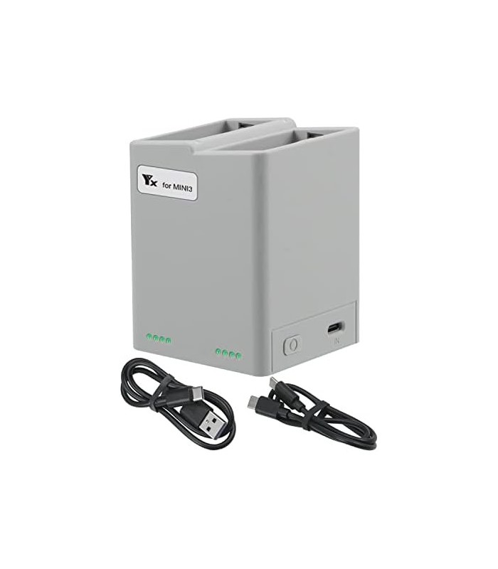 Carregador de bateria Anbee Mini 3 Pro Drone, Carregador USB multifuncional portátil, Hub de carregamento rápido de 2 vias Compa