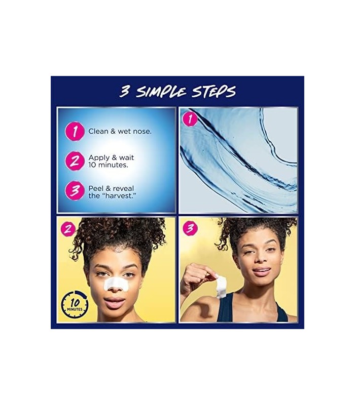 Bioré Nariz+Face Removedor de Cravos Tiras, 12 Nariz + 12 Tiras Faciais para o Queixo ou Testa, Limpeza Profunda com Remoção Ins