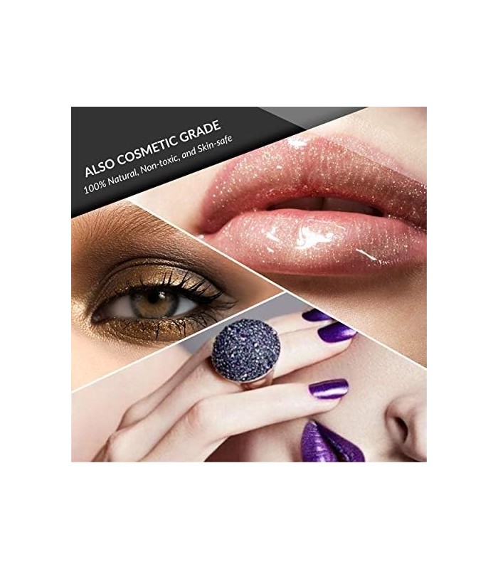 MEYSPRING Gemstones Collection Pó de Mica para Resina Epóxi - 100g - Cores Epóxi para Arte em Resina, Arte Geode - Pó de Resina