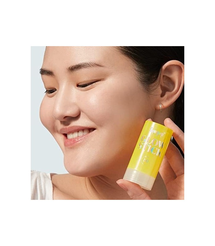 Supergoop! Glow Stick, 0,70 oz - SPF 50 PA ++++ Protetor solar de óleo seco para rosto e corpo - e hidrata para um brilho saudáv