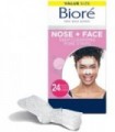 Bioré Nariz+Face Removedor de Cravos Tiras, 12 Nariz + 12 Tiras Faciais para o Queixo ou Testa, Limpeza Profunda com Remoção Ins