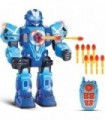 Robô de controle remoto grande para crianças - Brinquedos RC de 10 canais atira mísseis, caminha, fala e dança com sons intermit