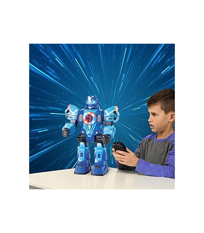 Robô de controle remoto grande para crianças - Brinquedos RC de 10 canais atira mísseis, caminha, fala e dança com sons intermit