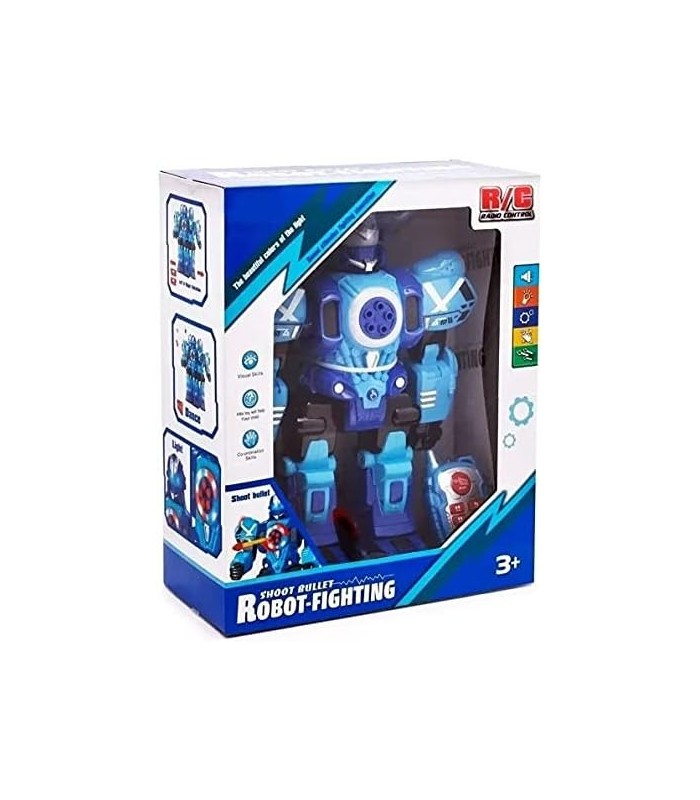 Robô de controle remoto grande para crianças - Brinquedos RC de 10 canais atira mísseis, caminha, fala e dança com sons intermit