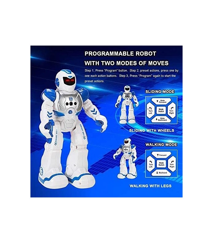 BEIWO Smart RC Robots for Kids, Programmable Robot Toy, Remote Control Robot for Boy Toys, Dance, Singing, Talking, Gesture Sens