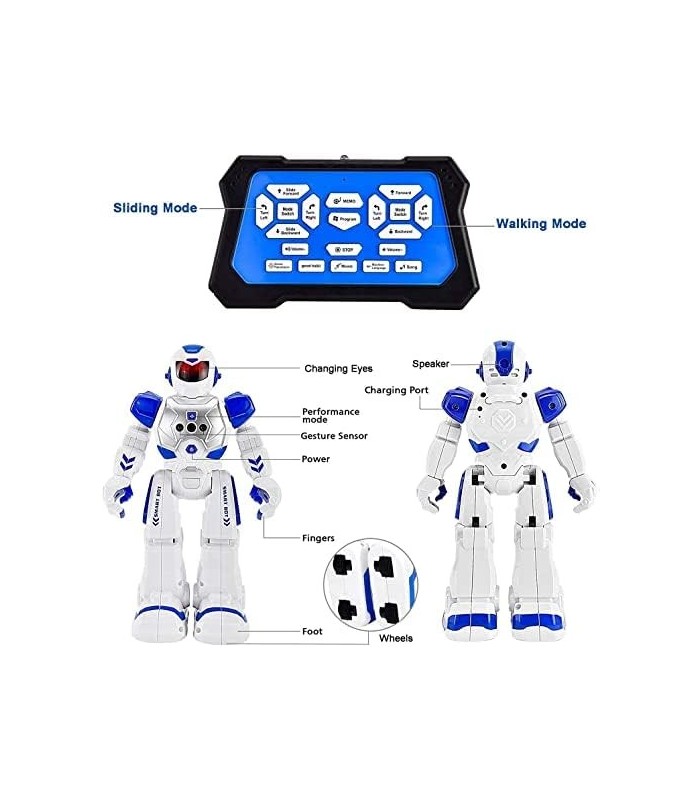 BEIWO Smart RC Robots for Kids, Programmable Robot Toy, Remote Control Robot for Boy Toys, Dance, Singing, Talking, Gesture Sens