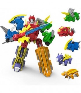Transforming Dinosaur Robot Toys, 5-in-1 Deformation Robot, 8-in Take Apart Robot Disassembly Toys for Boys & Girls Age 6+ (8IN)