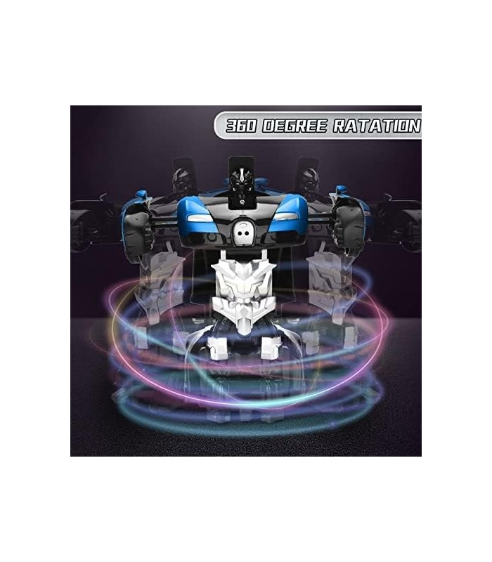 Ursulan Remote Control Transform Cars for Boys Deformed Robot Toy com 360 Speed ??Drifting, One Button Transformation Cars for K