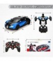 Ursulan Remote Control Transform Cars for Boys Deformed Robot Toy com 360 Speed ??Drifting, One Button Transformation Cars for K