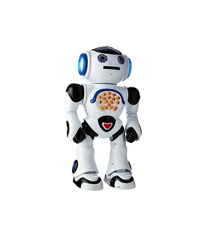 LEXiBOOK ROB50EN_09 Powerman Remote Control Walking Toy Talking Robot, Educational Robot, Dances, Sings, Read Stories, Math Quiz