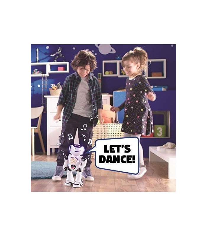 LEXiBOOK ROB50EN_09 Powerman Remote Control Walking Toy Talking Robot, Educational Robot, Dances, Sings, Read Stories, Math Quiz