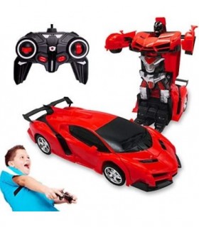 Brinquedos de carro de controle remoto Pup Go para crianças de 5 a 6 anos de idade, 2 em 1 Transformando RC Robot RC Racing Cars