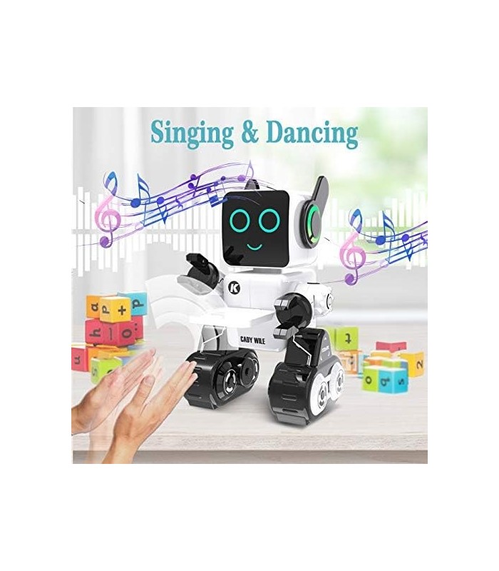 Brinquedo Robô para Crianças, Robô de Controle Remoto Interativo com Kit Robótico Educacional Embutido Caminha Canta e Dança par