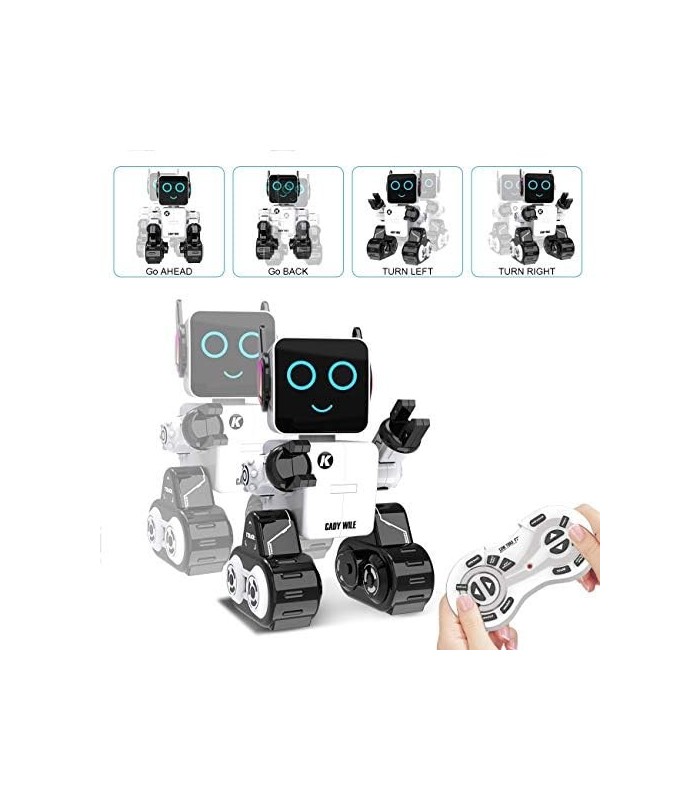 Brinquedo Robô para Crianças, Robô de Controle Remoto Interativo com Kit Robótico Educacional Embutido Caminha Canta e Dança par