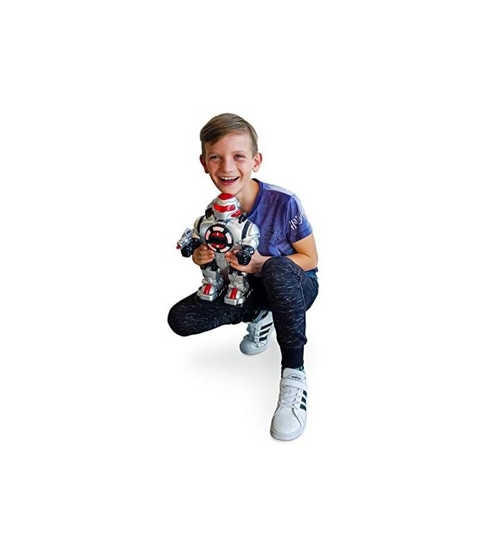 Think Gizmos RoboShooter Disco de espuma de disparo rápido RC Robot Toy for Kids Aged 5,6,7,8,9 - Remote Control Robot Toy with