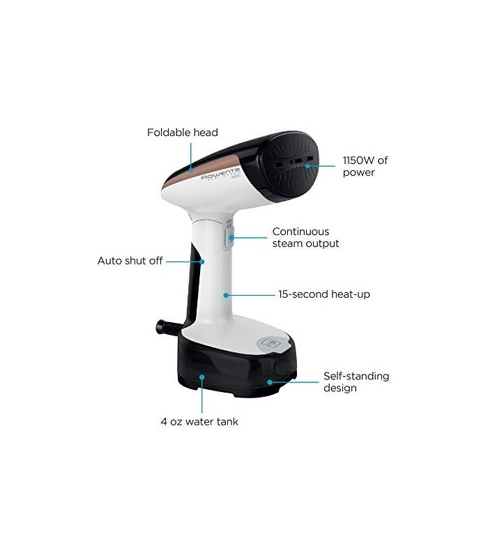 Rowenta ACCESSSTEAM Bolso Dobrável e Aquecimento Mais Rápido Vaporizador de Viagem Compacto, Branco