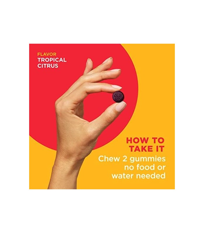OLLY Heavenly Hair Gummies, Apoia o Forte Crescimento Saudável do Cabelo, Queratina, Biotina, Amla, Sabor Toranja, Suprimento pa