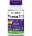 Comprimidos de dissolução rápida de vitamina B12 Natrol, promove energia, suporta um sistema nervoso saudável, força máxima, sab