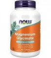 Suplementos NOW, Glicinato de Magnésio 100 mg, Forma Absorvível, 180 Comprimidos